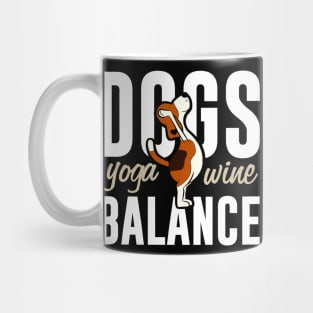 Funny Dogs Yoga Wine Balance Mug